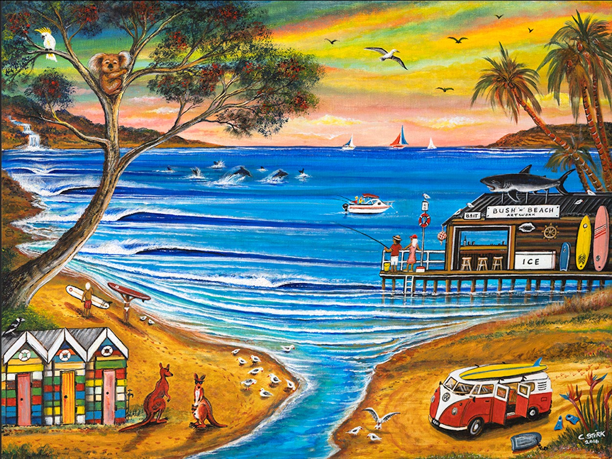 Bush & Beach (Chris Stirk Art)